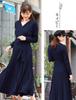 Sweet Mommy Maternity Nursing Knit Pleated Soft and Comfortable Solid Size F Dress, Dress, Sweater, Knit, Navy,