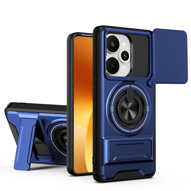 Для Realme 15 15T 15 Pro Чехол Защита Камеры Вертикальная Подставка 360° Кольцо Магнитный Чехол Всесторонний Ударопрочный Чехол Для Realme 15 Pro Корпус Телефона