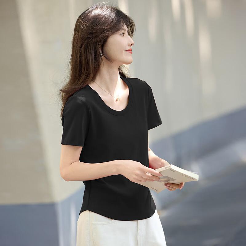 Sllsky Women's Slim Fit Short Sleeve T-Shirt