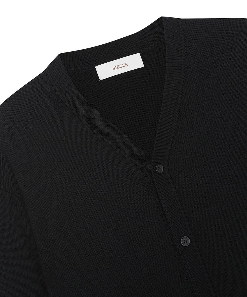 Siecle Comfort V-Neck Cardigan (Black)