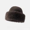 2024 Winter Plush Ear Protection Cap Windproof Keep Warm Headgear Fluffy Fur Fisherman Hat for Women Fashion Female Hat Gifts