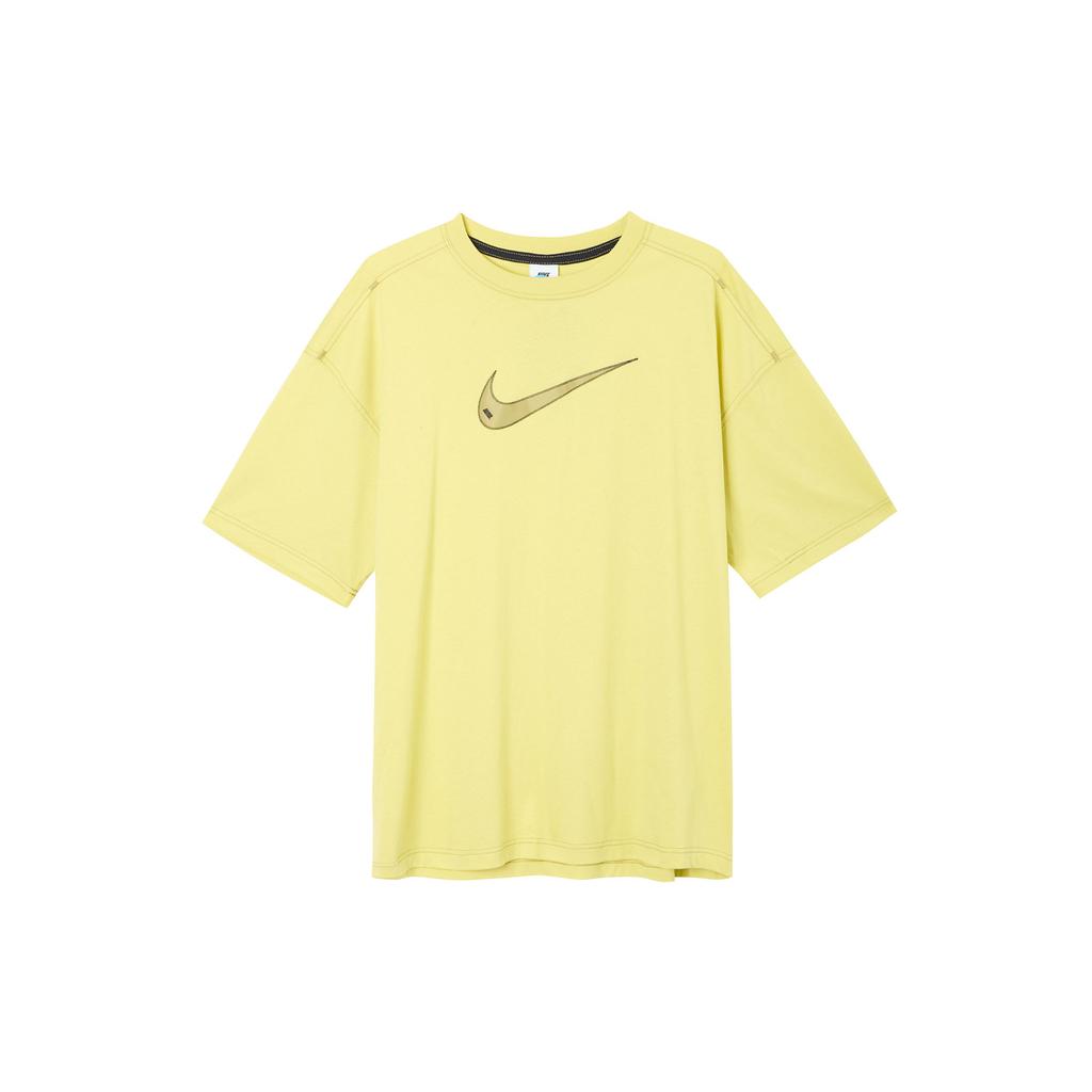 Nike SS22 Logo Print Vintage American Dopamine Sport Casual Breathable Round Neck Short Sleeve Drop Shoulder T-Shirt Women Tops DM6212-304