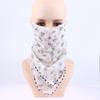 1Pcs Adjustable Protection Face Chiffon Print Mask Women Sun Protection Floral Scarf Ice Silk Neck Protector Bandana