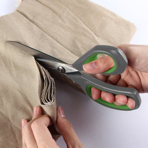 LIVINGO Scissors, Sharp Titanium-Coated Non-Stick Blades for Cutting Tape, Cardboard, and Fabric, Cuts 16 Layers of Fabric, Forged Stainless Steel Wit
