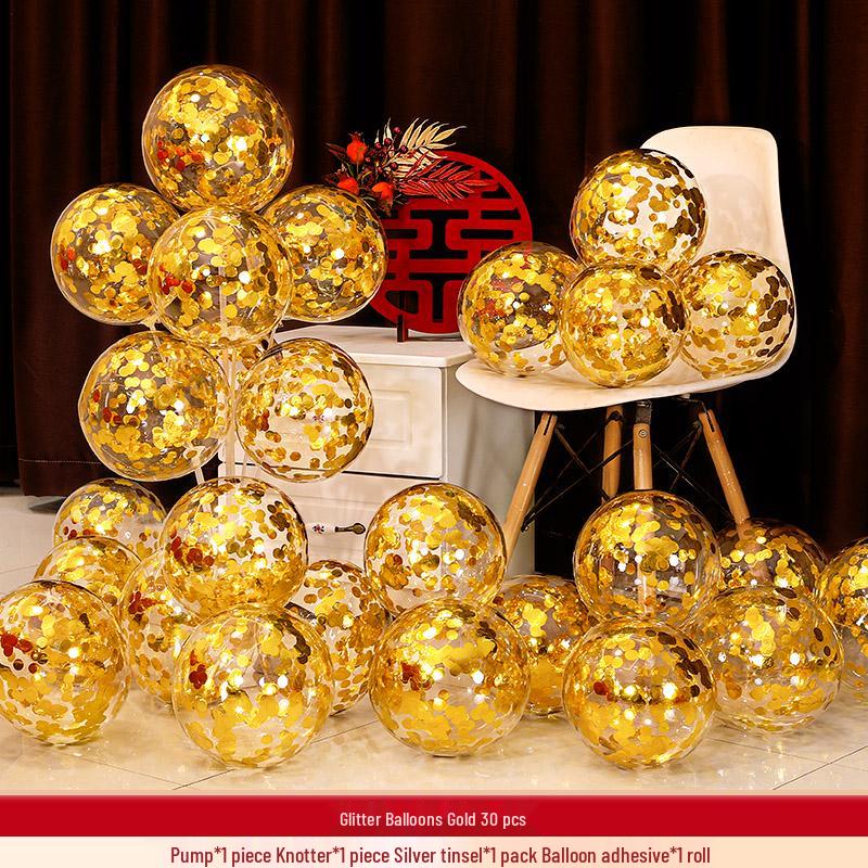 Red Wedding Balloons: Romantic Bedroom & Living Room Decor, Photo Props, Wedding Scene Setup