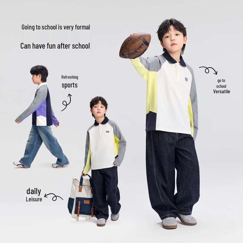 Zuoxi Boy's Breathable Pique Polo T-Shirt
