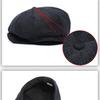 56-58Cm 58-60Cm Thickened Winter Wool Tweed Octagonal Hat Big Size Beret Dad Felt Newsboy Cap Male Leisure Ivy Caps Man