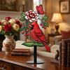 2D Flat Floral Bird Garden Stake Acrylic Flower Pattern Ornaments  Outdoor Lawn Use