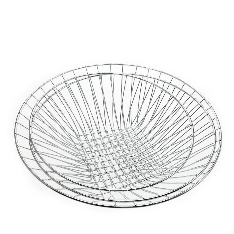 Cesta de Frutas Colgante de Hierro de Tres Niveles, Metal Hueco para Almacenamiento en Cocina/Comedor