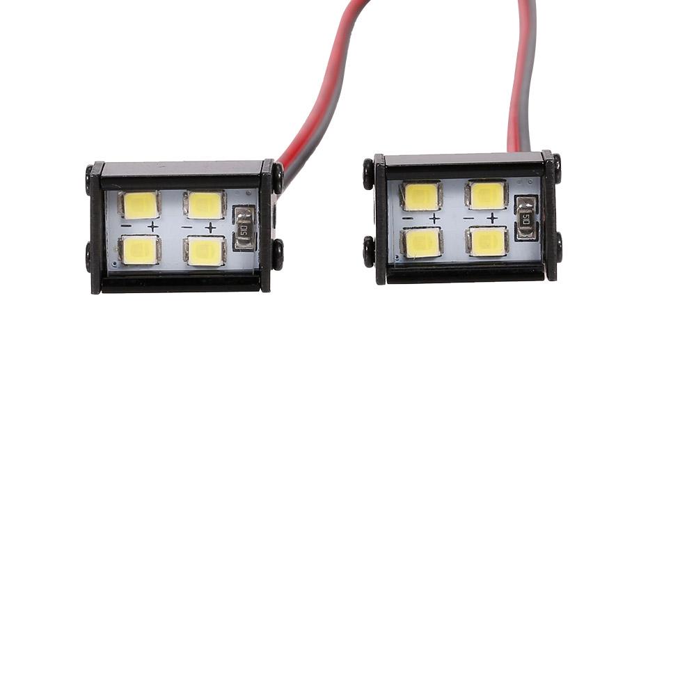 2 Stück Fernbedienung LED-Leuchten Scheinwerfer Dachlampe Licht 8 LEDs Licht Ersatz für 1Celsius10 -4 -6 D90 4 SCX10 HPI Auto DI