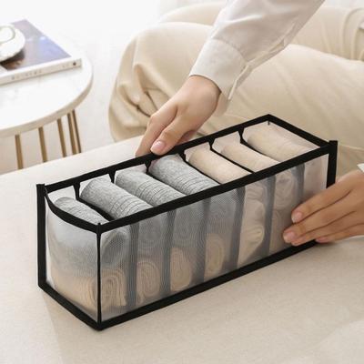 7 Fächer Unterwäsche Schubladen Organizer Aufbewahrungsbox Hosen Jeans Aufbewahrungsbox Schubladen Socken Trenn-Organizer Hosen Faltbare Aufbewahrung