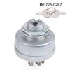 Lawn Mower Ignition Starter with 2 Keys 5 Spade Terminal Engine Starter Switch 725-0267 725-0267A 925-0267 For Husqvarna Roper