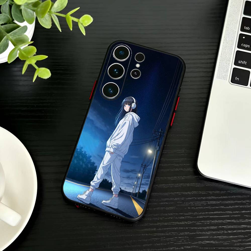 Anime Oshi-no Ko Phone Case For Samsung S26,S25,S24,S23,S22,S30,S21,Ultra,Plus,FE 5G Black Soft Cover