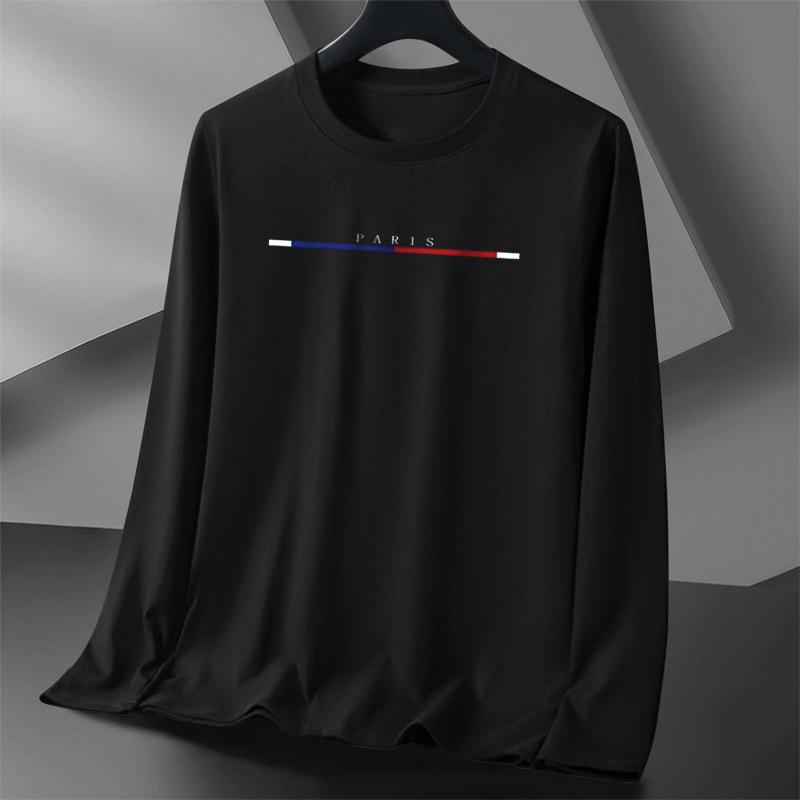 New Men's Casual Long Sleeve T-Shirt Letter Print Solid Color Retro Classic Spring/Summer Daily Party Social Long Sleeve