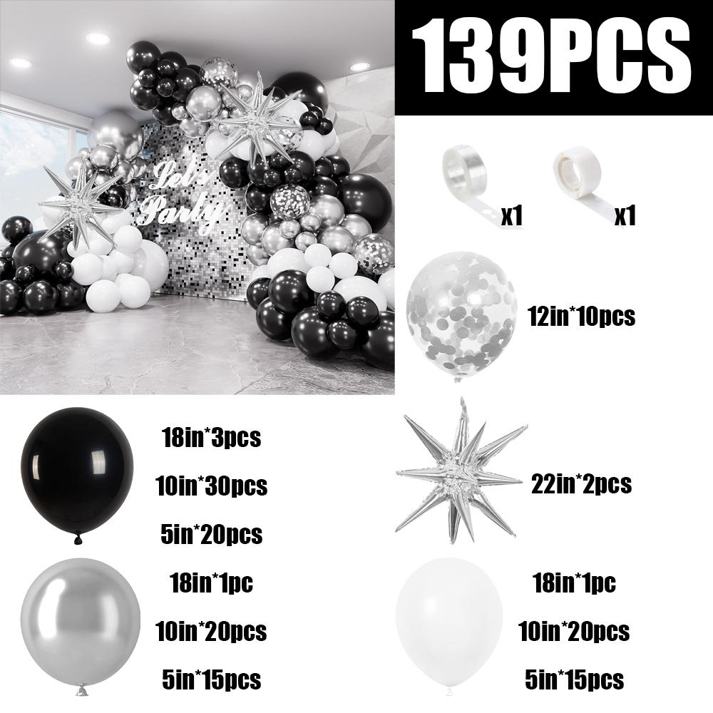 

Набор разноцветных латексных шаров из 139 шт., подходящий для украшения вечеринок по случаю дня рождения, свадеб, Дня святого Валентина Other