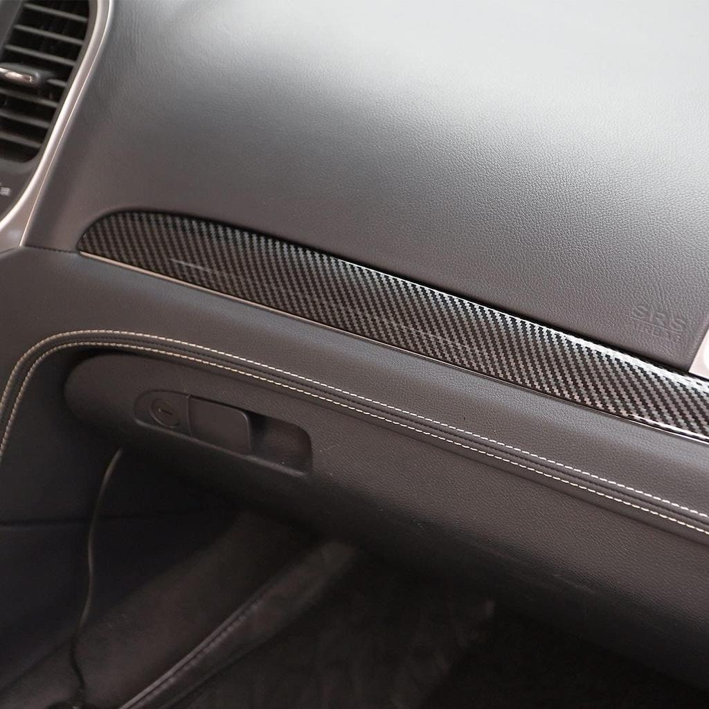 Crosselec Carbon Fiber Control Dashboard Protective Cover Trims for 2015-2021 Chrysler 300