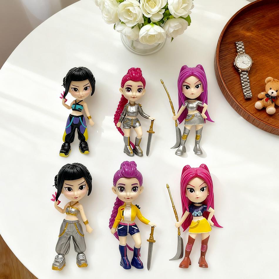 Anime Figure K-pop Demon Hunters with Box Kawaii Boys Girls Gifts For Kids Fans Halloween Christmas Figure Decorative Gifts