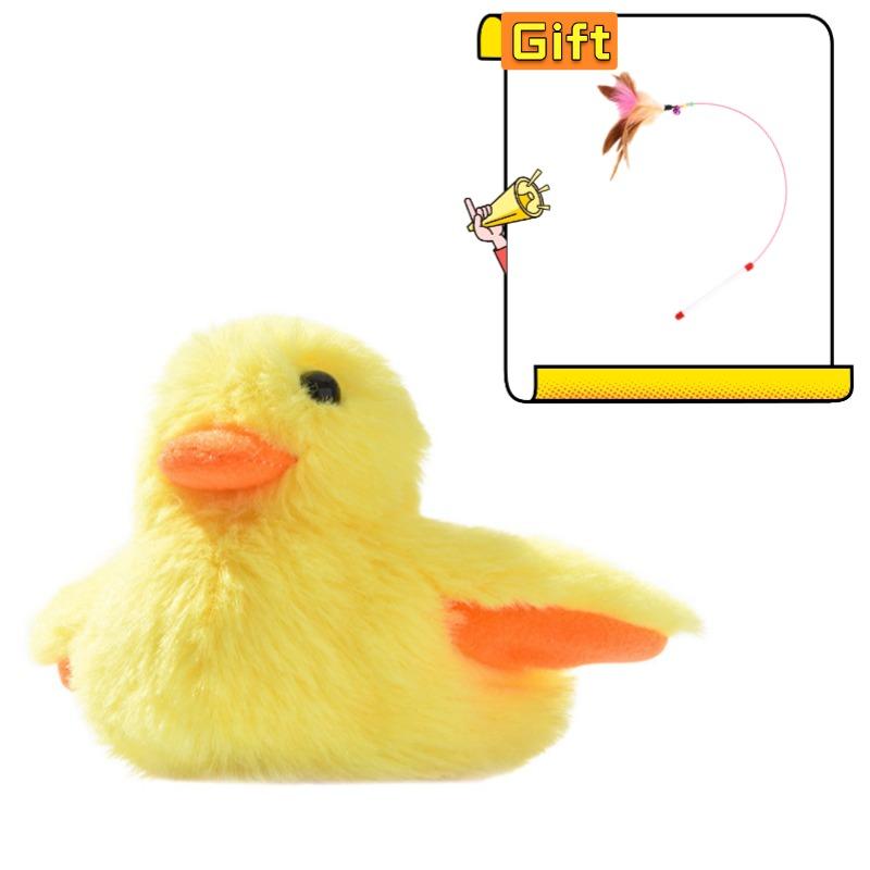 

Игрушки для кошек с хлопающей уткой, интерактивные электрические игрушки для птиц, моющаяся плюшевая игрушка для кошек с датчиком вибрации кошачьей мяты, игровая игрушка для кошек, котенок