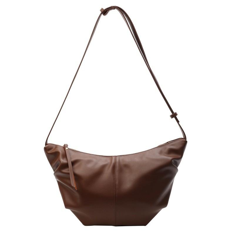 

Soft Pu Shoulder Bag With Street Fashion Patchwork Design For 2024 Spring коричневий