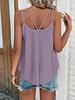Women's Spaghetti Strap Sleeveless Tank Top - Loose Fit for Summer Vacation 2025