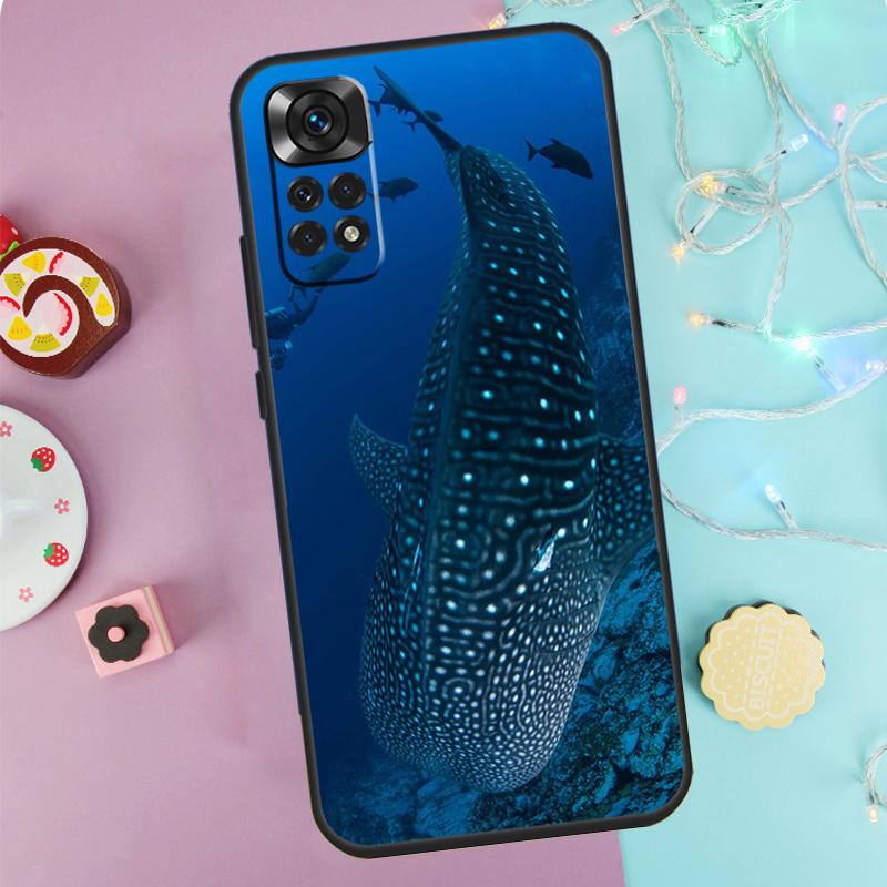 Ocean Whale Shark Swimming Case For Xiaomi Redmi Note 14 13 9 10 11 12 Pro 9S 10S 11S 12S Redmi 13C 10C 12C 14C Cover