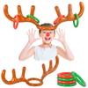 1/3Set Christmas Game Inflatable Reindeer Antler Hat Ring Toss Kids Gift Toys New Year Christmas Home Decor Xmas Party Supplies