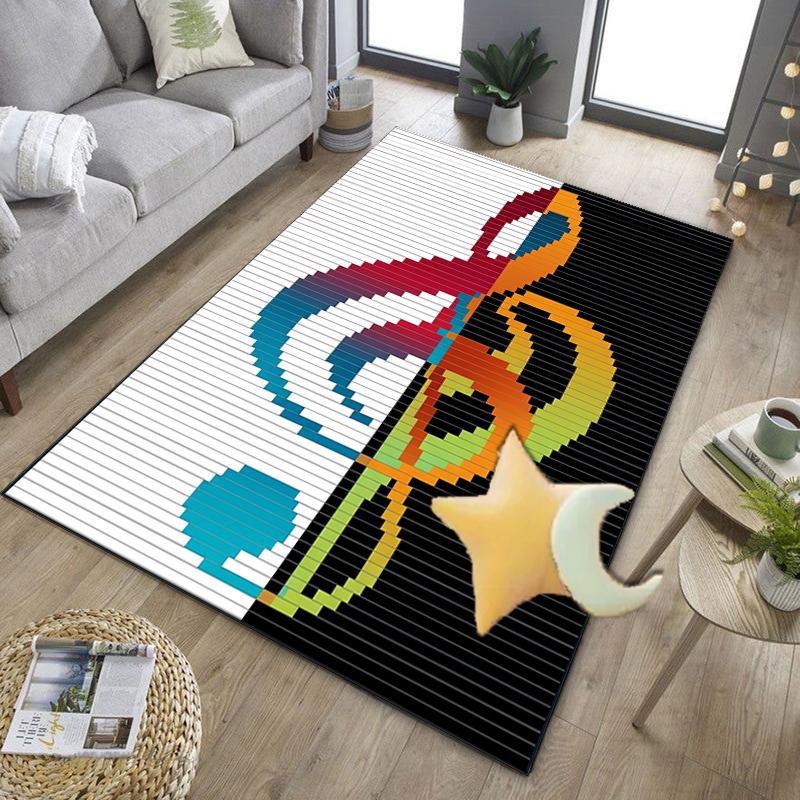 Music Notes Harmony Office Rug Chair Mat, Entryway Carpet, Suitable for Front Door, Bedroom, Living Room, Desk, Holiday Gift
