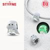 Genuine copper Luminous Halloween Charm Bead Charms Zombie Skeleton Dangle Bead Compatible With Authentic Bracelets Do It Yourself Fine Jewellery Gift