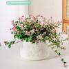 Mini Self Watering Flower Pot Fish Tank Transparent Plastic Plant Pots Self Watering Planter Pot Vase For Home Decoration