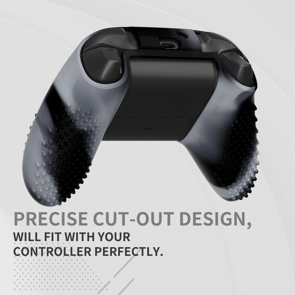 eXtremeRate PlayVital 3D Studded Xbox Series Controller Silicone Cover Skin with 6 Black Thumb Grip Soft Rubber Case Protector for Xbox Core Wireless