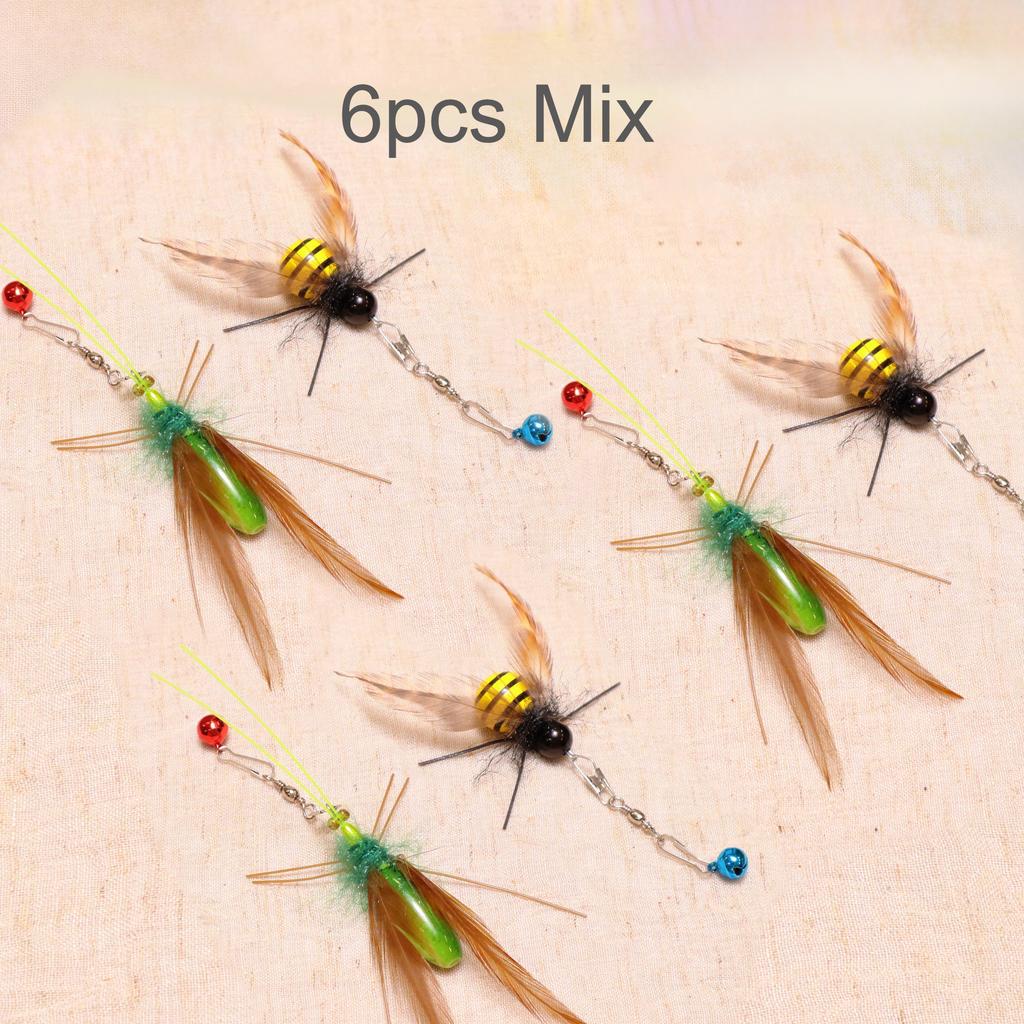 Simulation Mantis Bee Feather Replacement Accessories Funny Cat Stick Rod Teaser Pet Toy Plastic Wood