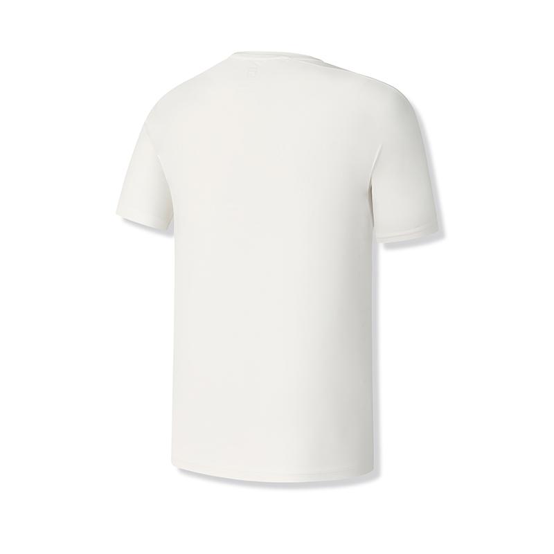 FILA Explore Series Refreshing Elastic Breathable Simple Fashion Versatile Short Sleeve T-Shirt Men Tops Snow-White A11M527111F-WT