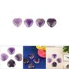 Natural Crystal Healing Stone Love Heart shape Fluorite Gemstone Home Decor(Amethyst)