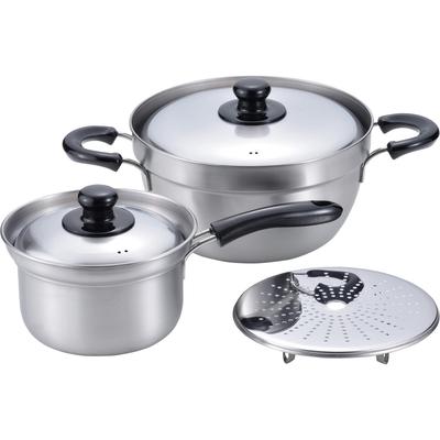 Wahei Freiz 16cm Rondel 23cm Rondel z Durszlakiem i Stalowy Indukcja i Gaz Enzo Tsubame-Sanjo Odporny na Przelewanie i Pokrywka, Stalowy, Kompatybilny,