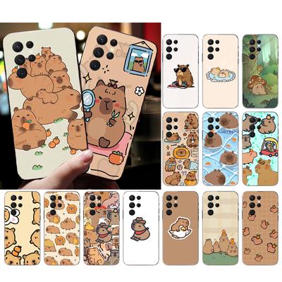 Coque de téléphone mignonne avec motif de dessin animé Capybara pour Samsung A52S A21S A33 A23 A13 A14 A32 A52 A53 A54 A51 A71 A15