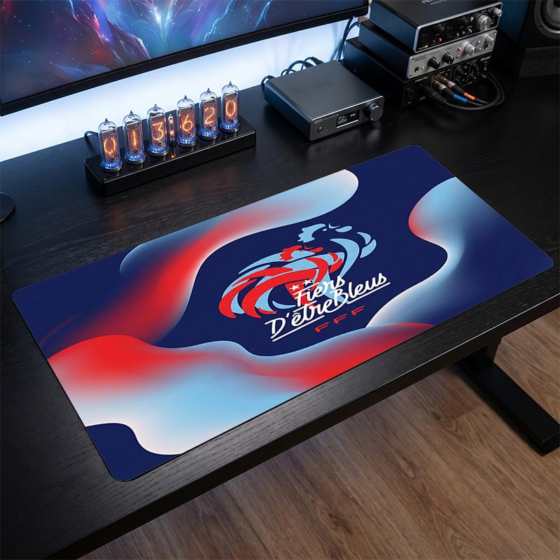 Tappetino Mouse Scudo Calcio Francia, Tappetino da Scrivania Esteso in Gomma Antiscivolo per Gaming Ufficio Laptop Regalo per Fan