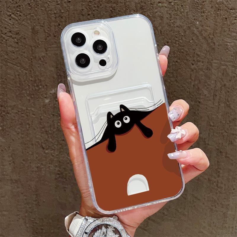 

Чохол-гаманець з силіконовим тримачем для карт для Xiaomi 14T 13T Redmi 15 Note 12 13 Oppo Reno 12F 13F 14F Samsung A15 A25 A35 Прозорий бампер для телефону iPhone 17 Pro