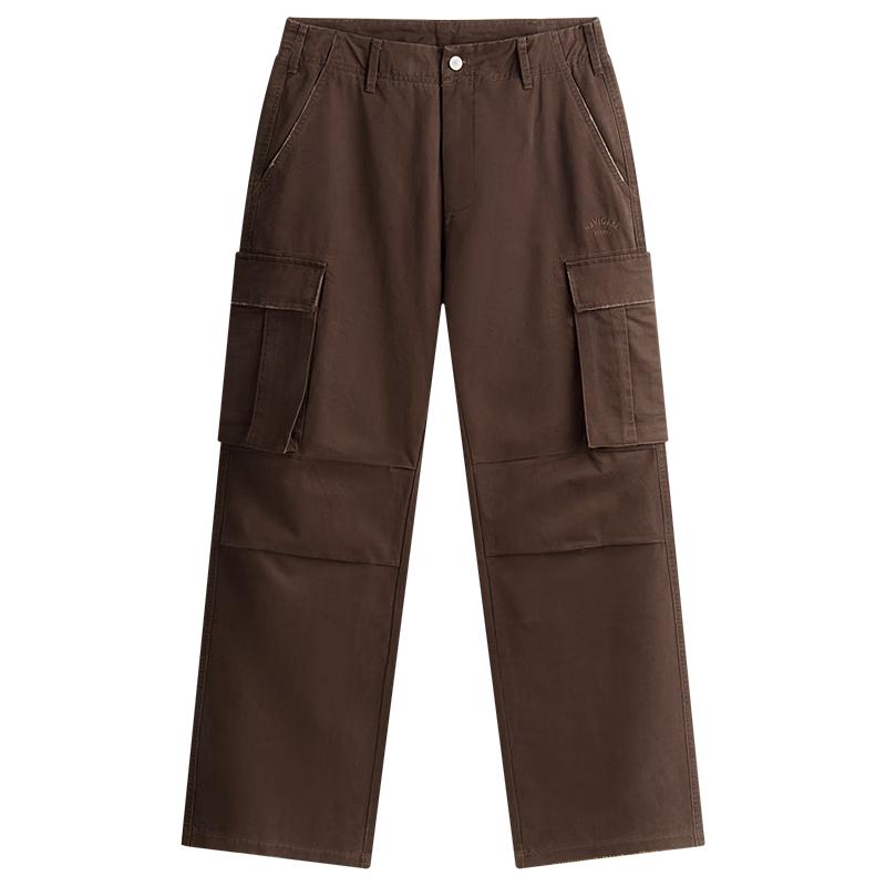 NVG·YOUNG Men's Cotton Straight-Leg Multi-Pocket Casual Pants