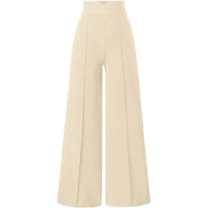 Women High Waist Wide Leg Pants Casual Loose Fit Trousers Multi Colors