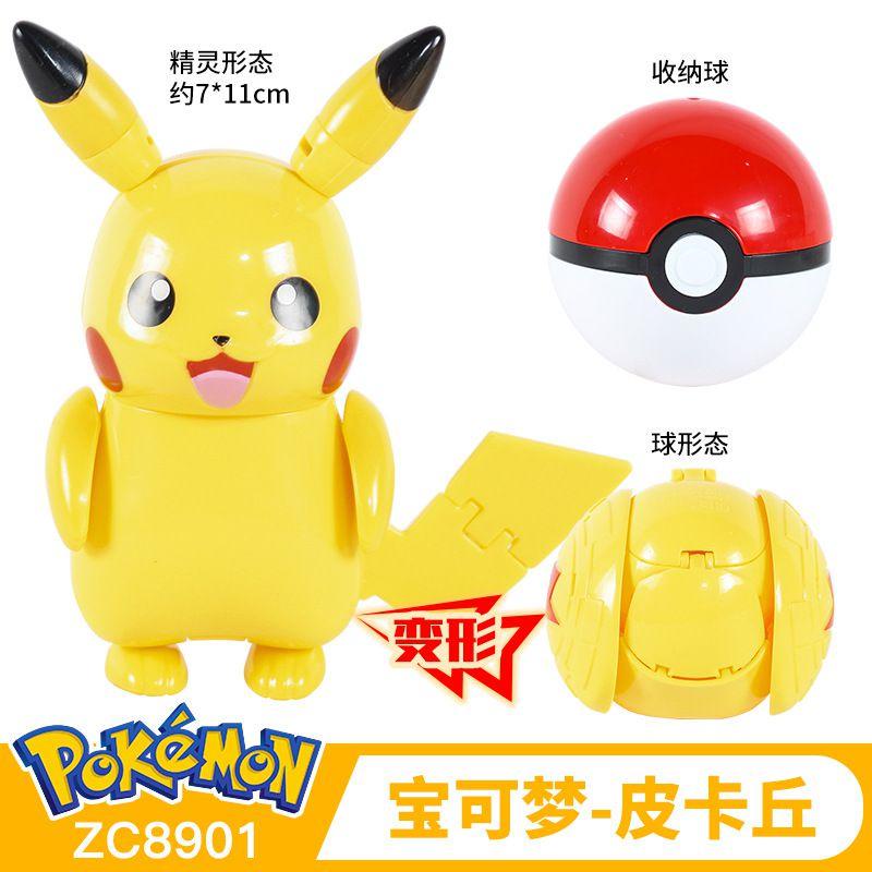Bola de Pokémon Ovo Deformado Pikachu Charizard Bulbasaur Robô Brinquedo Infantil Para Maiores de 7 Anos