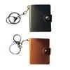 Pack of 2 Small Leather Photo Album with Key Rings Insert Pockets Organizers Perfect for Travel 2Inch Key Fob Photo