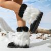 New Large Thick Soled Warm Women'S Snow Boots With Thick Velvet For Women'S Cotton Shoes