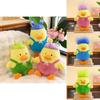 Adorable Duck Plush Toy With Funny Hairstyle Soft Stuffed Animal Pillow For Kids