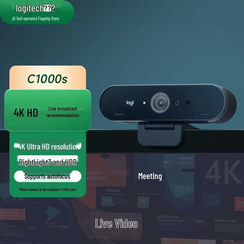 Logitech C1000s 4K HD Webcam