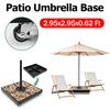 Umbrella Stand with Wheels Parasol Holder Metal Cantilever Patio Umbrella Base for Outdoor Patio Garden Deck Poolside Lawn