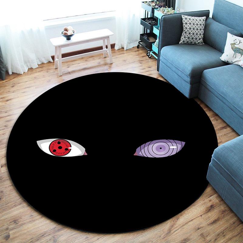 Berühmter Cartoon NARUTO Protagonist Uzumaki Naruto runder Teppich weiche Heimdekoration rutschfeste Fußmatte Outdoor Picknickmatte Teppich M6