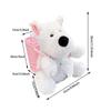 For General Car Tissue Holder Cute Dog Plush Toy Trash Bins Creative Car Tissue Box Plush Zippered Cartoon Dog Trash Can