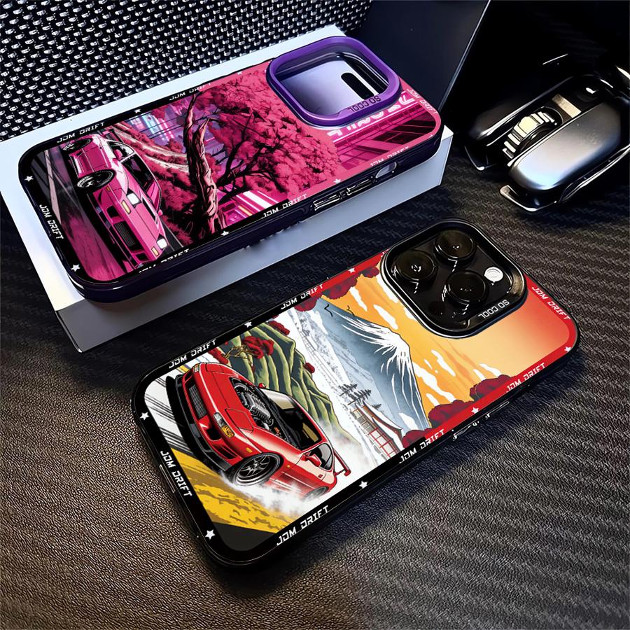 JDM Sportwagen Handyhülle Case für iPhone 17 Pro Max 16 12 Pro 13 Air 14 Plus 15 11
