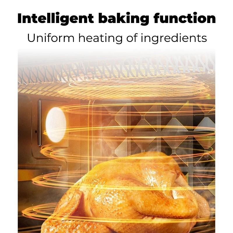 15L Electric Oven For Household Large Capacity Baking And Steaming Double Layer Fully Automatic Household Microwave Oven