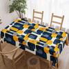 Abstract Geometric Rectangle Table Cloth for Table Decor Kitchen Dining Waterproof Reusable Tablecloth for Table Indoor Outdoor
